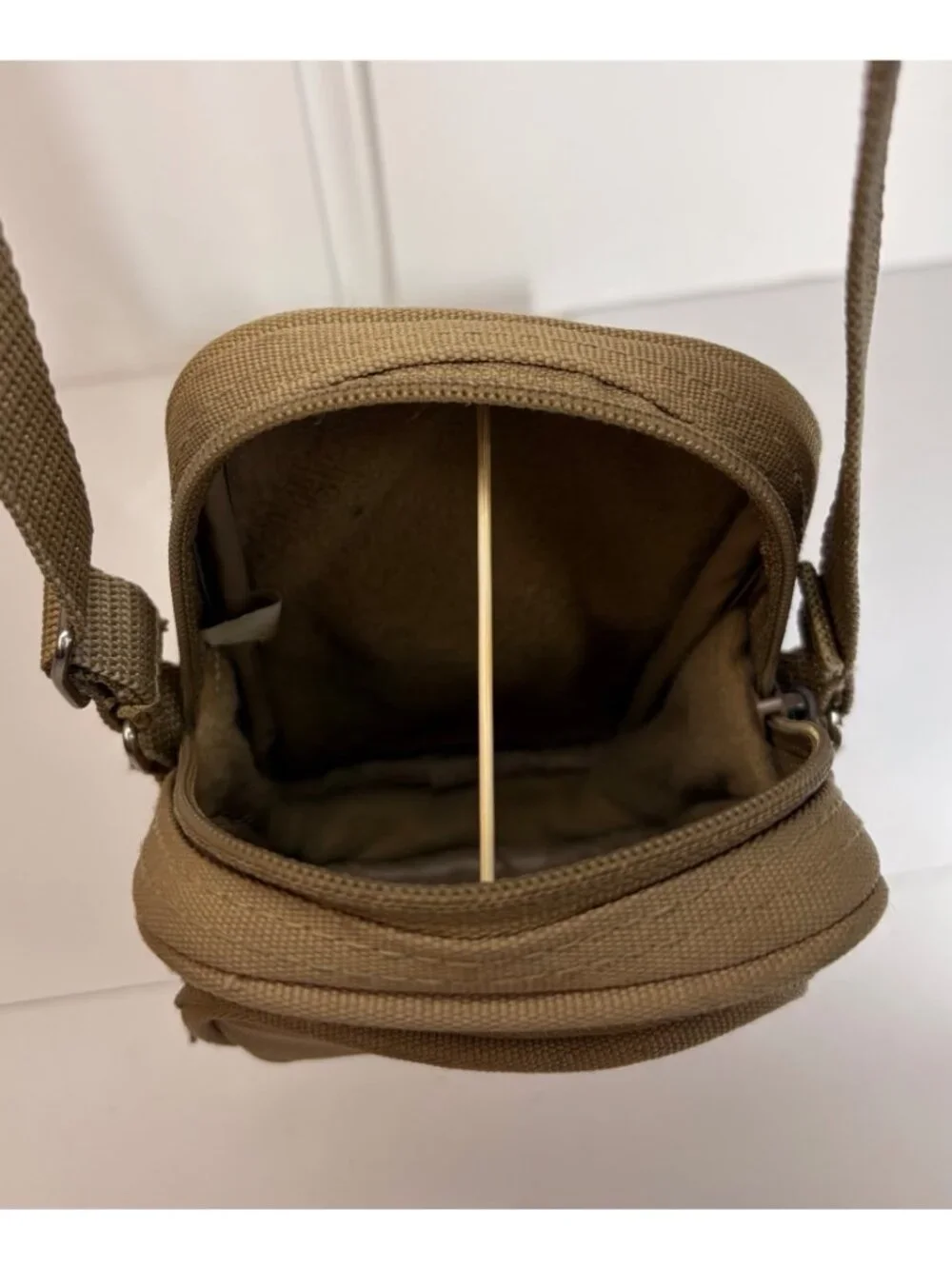 Vintage MacGregor Camera Bag Padded Adjustable Strap Khaki Two Compartment